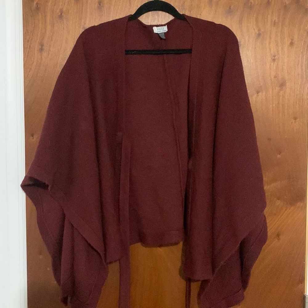 Maroon cape/poncho